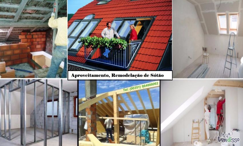 Remodelação de Sótão, Remodelação de apartamentos  T- 964888062
