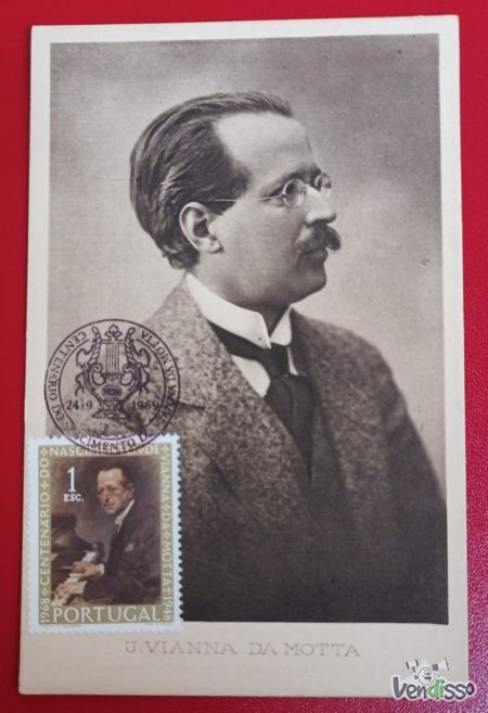 Postal Centenário Viana da Mota 1968-1969